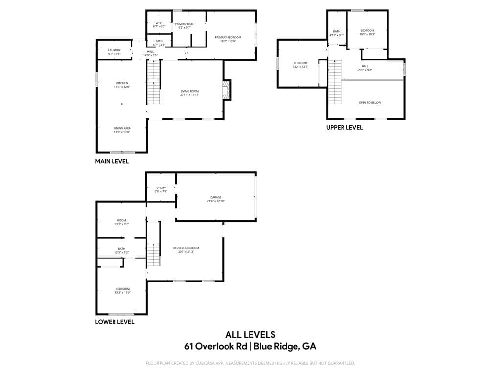 61 Overlook Road, Blue Ridge GA 30513 - Photo